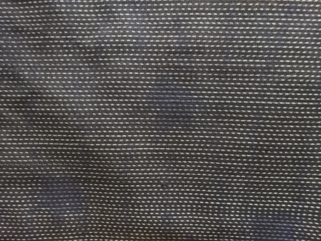 JAPANESE KIMONO / ANTIQUE KIMONO / SILK / DORO OSHIMA TSUMUGI / WOVEN ABSTRACT LEAVES